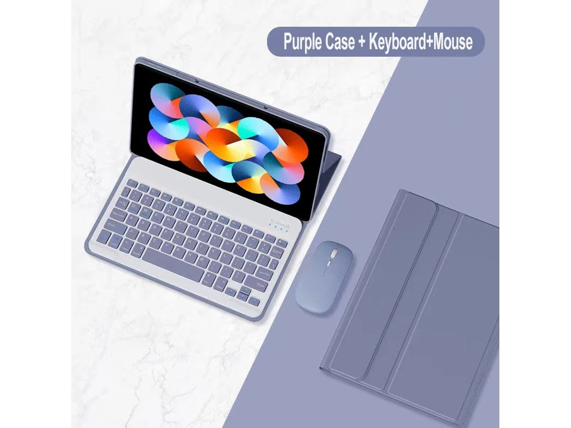 Capa Teclado Panoona Para Xiaomi Redmi Pad 2 (2025) De 11 Polegadas, Com Teclado Magnético E Rato Bluetooth Roxo