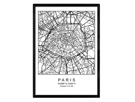 Lámina NACNIC Mapa Paris (A3)
