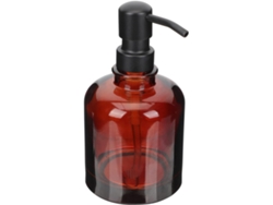 Distributeur De Savonnette Liquide 355 Ml En Verre Ambré Y Pompe Acier Inoxydable, De Lotion Rec...