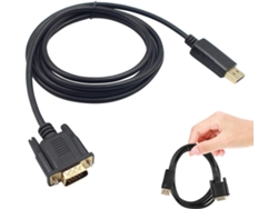 Cable Vga De 1,8 M Con Núcleo De Cobre Chapado En Negro Para Conversión De Vídeo.