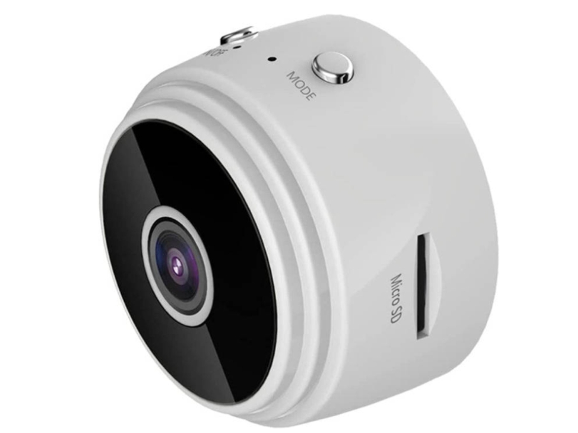 Minicámara deportiva Bestvite A9 1080P con WiFi y visión nocturna (blanca)
