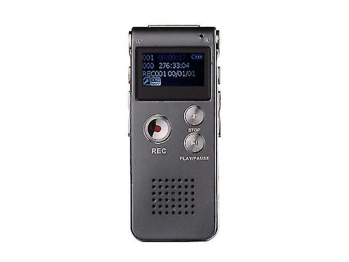 Grabadora de Voz Digital de Alta Definición Grabación/Reproducción con Una Tecla 8GbYEMAESRE Gris