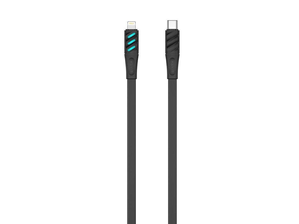 Cable de carga Lightning tipo C Havit CB6254 negro