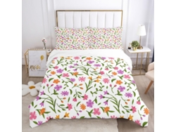 Juego Ropa Cama Estampado Funda Nórdica Microfibra Almohada Diseño Color Microfibra Juego 140 X 200 Cm