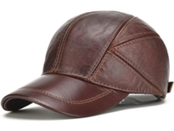 Gorras Casuales De Piel De Vaca Con Orejeras Para Hombre, Colección Otoño 2024