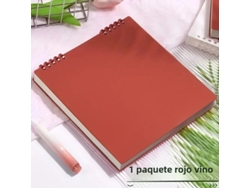 Cuadernos B5, agendas, cuadernos con pestañas, papelería, blocs de dibujo Mdug (rojo)