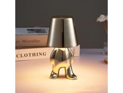 2026-lámpara De Mesa Portátil Recargable Thinker Con 3 Niveles De Brillo Y Carga Usb Decorativa De Oro A Plata