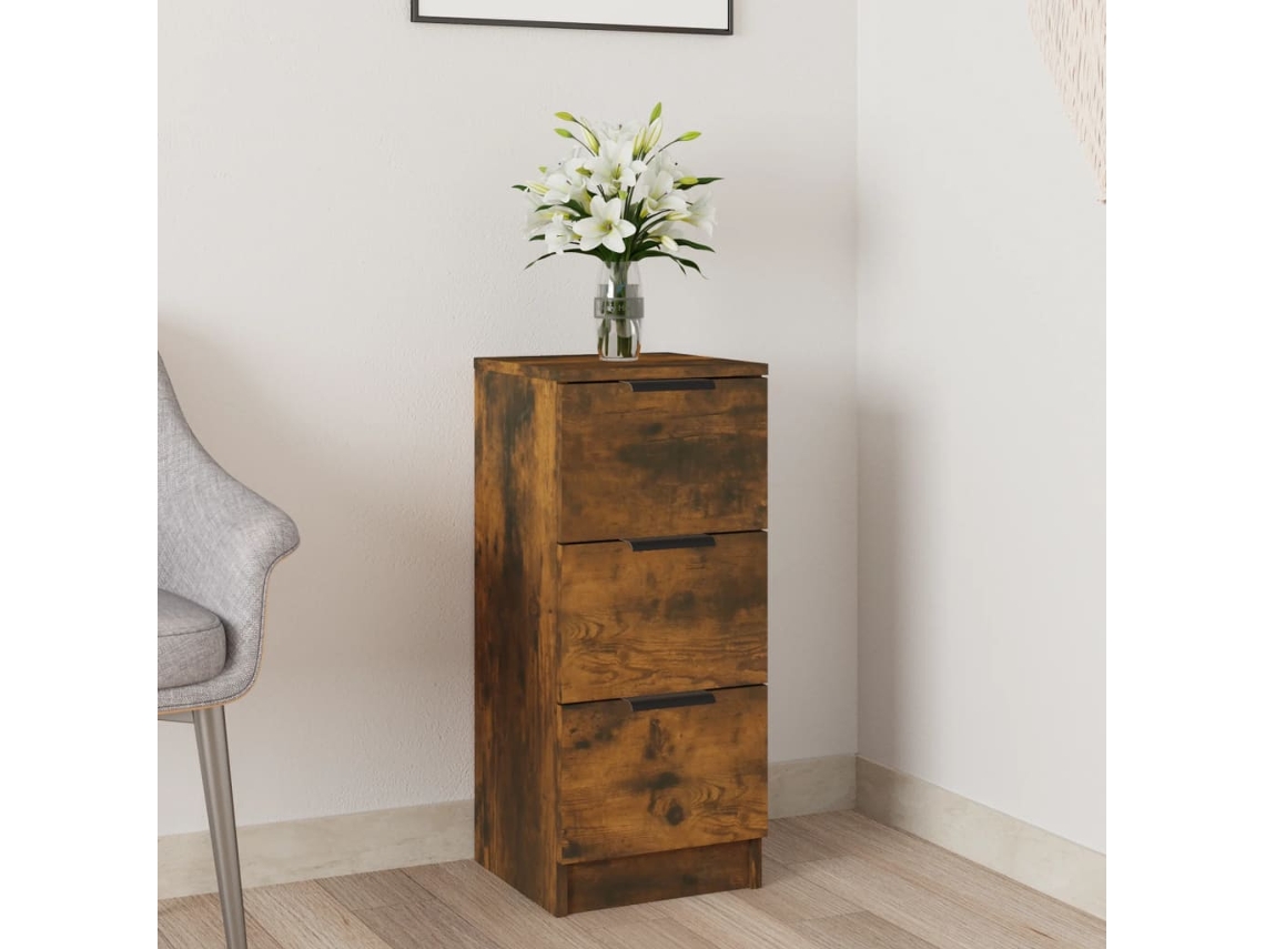 Lovely Home Aparador 30X30X70 Cm Madera Procesada Color Roble Ahumado