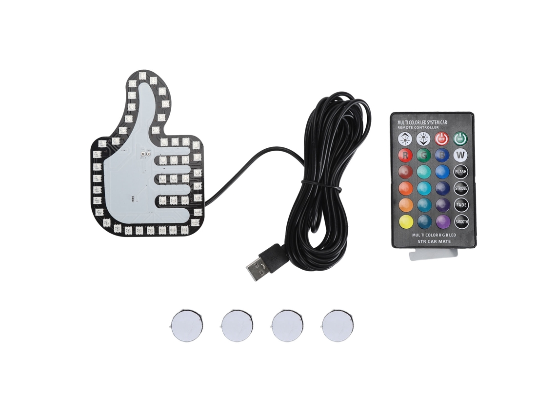 Luz De Control Remoto Para Coche Con Sensor De Gestos, Led Rgb, Alto Brillo, Accesorio Para Vehículos De 5 V.