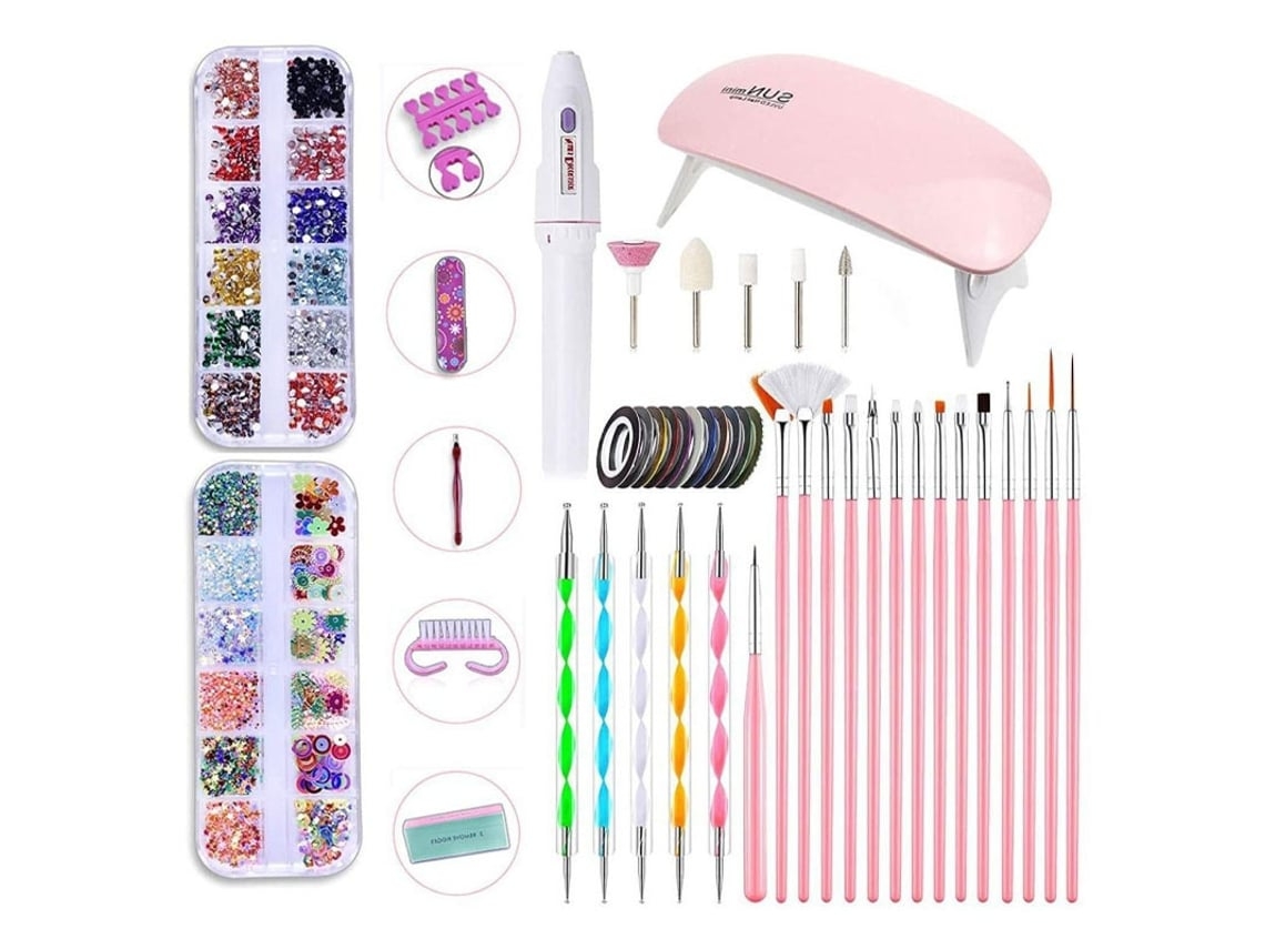 Kit de herramientas para manicura DIY, set con minilámpara UV LED, Yunzii