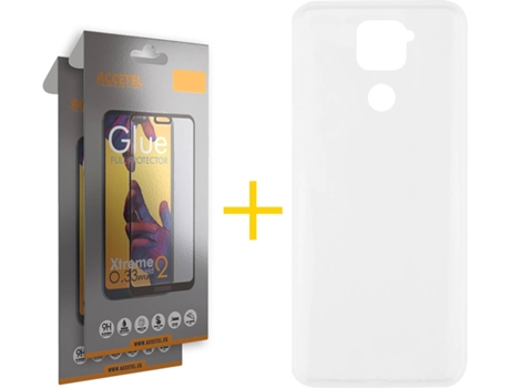 Kit Funda + 2 Protectores de Pantalla Xiaomi Redmi Note 9 ACCETEL Full Liso 1 (Transparente)