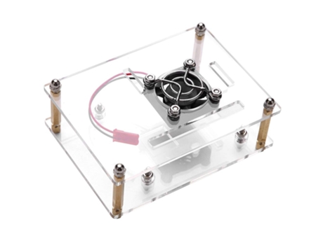 Carcasa acrílica para Raspberry Pi Carcasa acrílica Ventilador de refrigeración PMMA para Raspberry Pi 2 3 Modelo B y Pi B