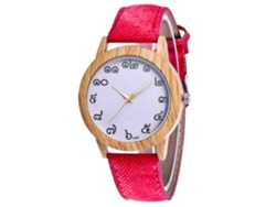 Reloj de pulsera sencillo para mujer de cuarzo con correa de PU dorada y azul claro de Shengke.