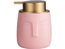 2026-dispensador De Jabón Cerámico Con Diseño De Figura Humana Rosa, Bomba Dorada Mate Antirrobo