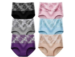 6pcs Calzoncillos Incontinencia Mujer Antiderrame Alto Elástico Talla 3xl 3xl