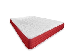 Colchón Viscoelástico Lite Reversible, Blanco/Rojo, Altura 20 cm, 90x200 cm