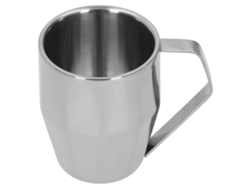 MEOIRUERY Taza de Acero Inoxidable 304 con Doble Capa y Superficie Diamantada, Vaso Europeo para Café o Agua con Asa