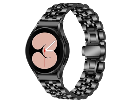 Correa de acero inoxidable 7 cuentas para Samsung Galaxy Watch4 Active 40mm/44mm/Watch4 Classic 42mm/46mm - negro