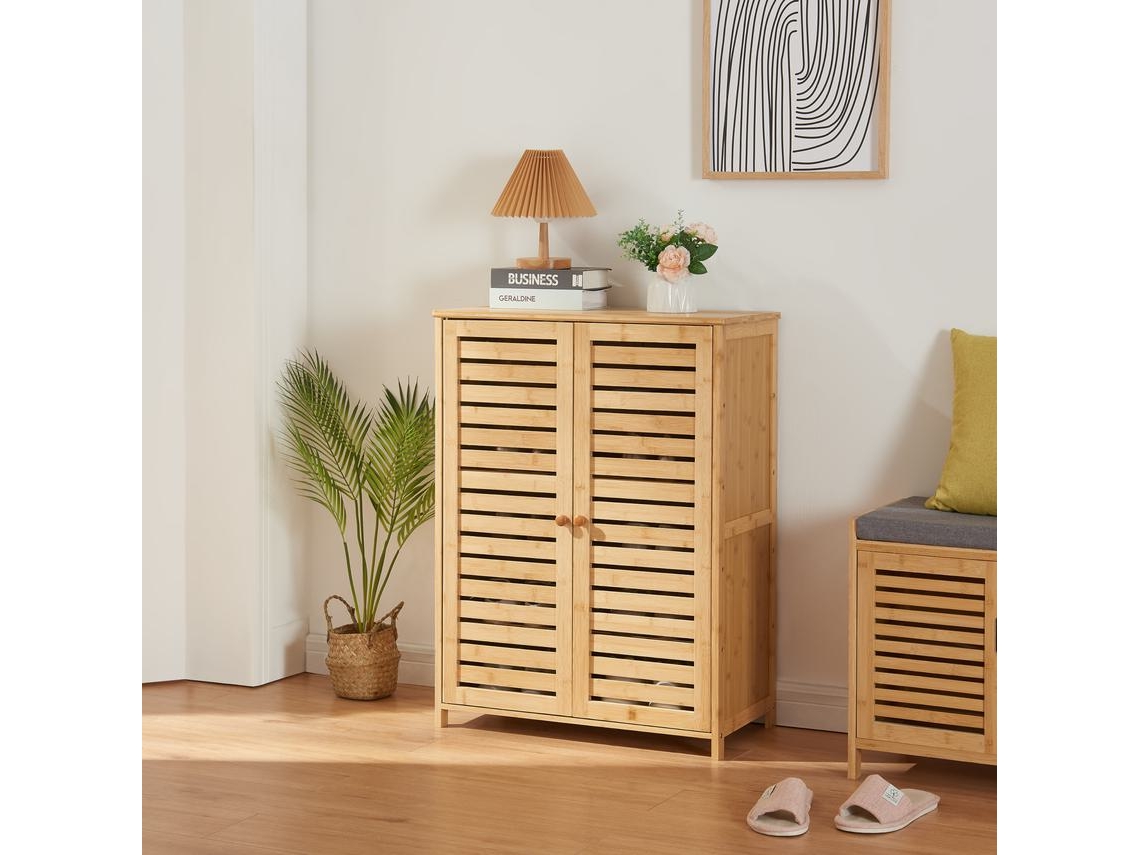 Mueble zapatero Klamp de 5 niveles para 10 pares bambú 88 x 66 x 33 cm - Natural [EN.CASA]