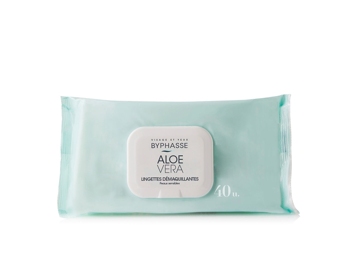 Toalhitas Desmaquilhantes BYPHASSE Aloe Vera 40ml