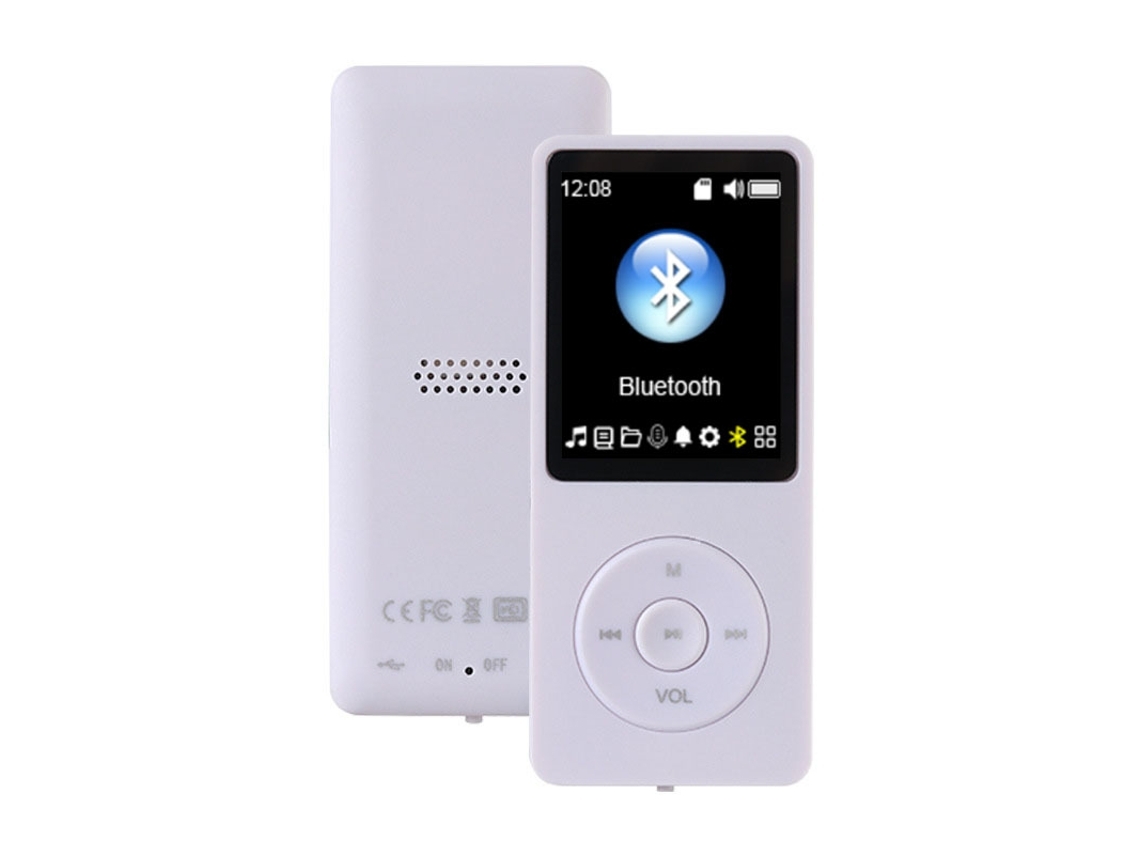 Lector Mp3 Ultra Thin Player Soporta Tarjeta De Memoria Pequeño Con Pantalla Lcd De 1 8 Pulgadas Con Tarjeta De 8gb Gusshious Blanco