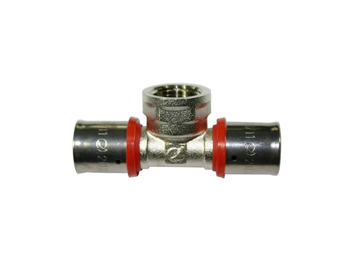 Te Hembra 1 Para Tubo Multicapa 32 Mm, Para Uso Con Maquina Prensadora, Gris