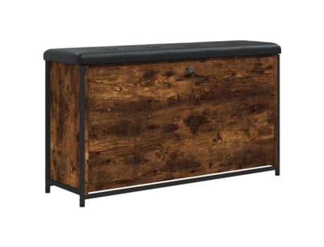 Banco zapatero VIDAXL con cajón abatible roble ahumado (102x32x56cm)