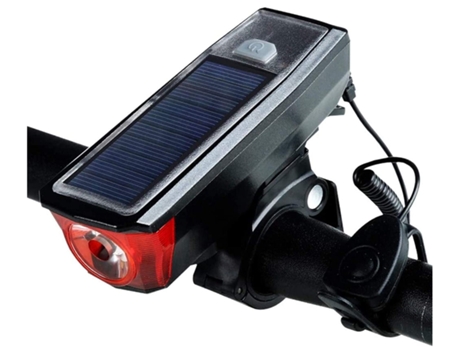 Juego de luces de bicicleta Super brillante Juego de luces de bicicleta Luces de bicicleta con campana Faro impermeable bi-negro ENZONS