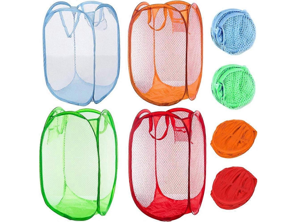 Omni-4 Cestas De Ropa Plegables De Malla Para Dormitorio Niños Dormitorio Universitario Y Viajes