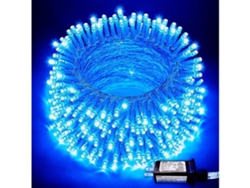 20m 200led Cadenas De Luces 8 Modos Para Decoración De Árbol De Navidad Eu Gusshious Azul