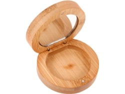 Miroir De Maquillage Compacto En Bambou Naturel Pliable Petit De Poche Para Femmes De Voyage Léger...