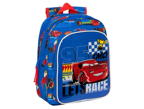 Mochila Escolar CARS Race ready (Azul - Poliéster 600D)