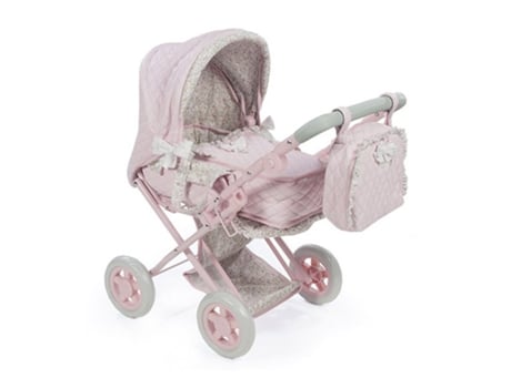 Carrito de Muñecas LA NINA Rosado con Ruedas (37 x 65 x 44 cm)