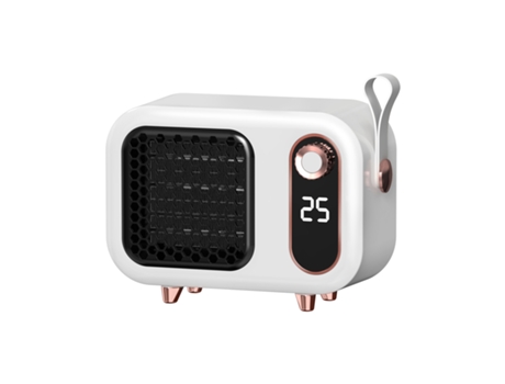Calefactor Eléctrico TRUMSHOP para Uso Doméstico Portátil Blanco