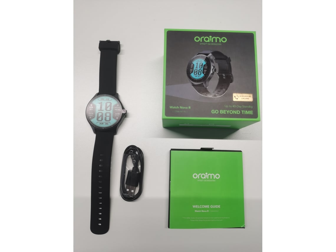 Reloj Inteligente Oraimo Watch Nova R, Pantalla Hd De 1,39", Resistente A Impactos, Llamadas Inalámbricas Hd, Más De 100 Modos Deportivos, Certificación Ip68.