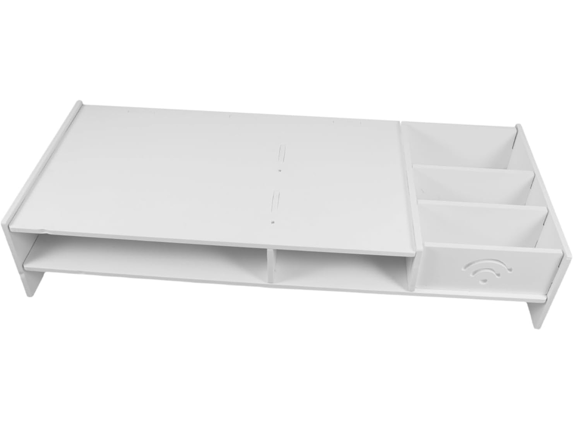 Soporte Compacto Para Monitor Con Cajón Para Ordenador De Sobremesa, Impresora, Teclado Y Portátil.