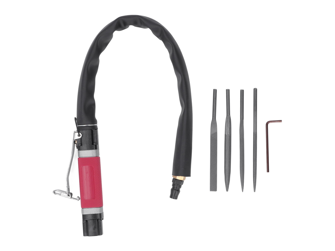 Lima Neumática Recíproca De 5 Mm Y 4000 Rpm, De Acero Aleado, Con 4 Limas Para Retoque, Biselado Y Rectificado.