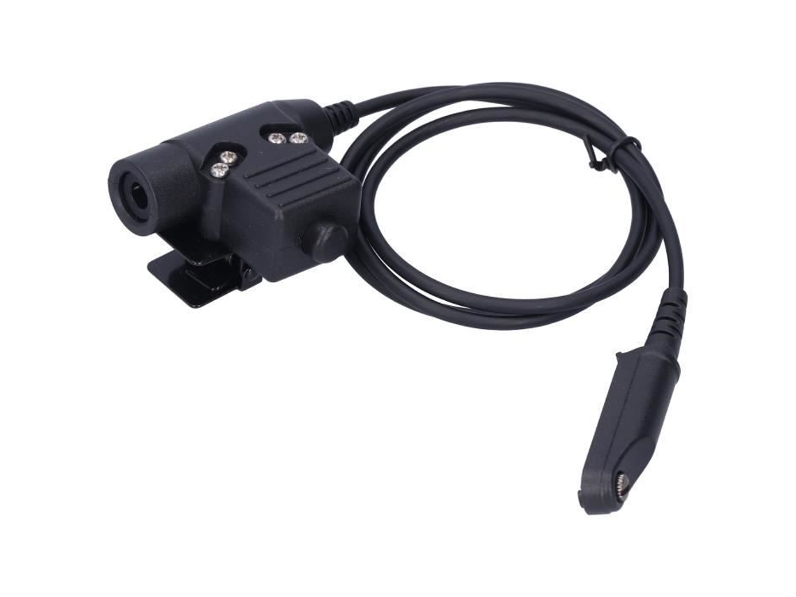 HURRISE Adaptador de Auriculares Manos Libres PTT U94 Adaptador de Auriculares para Baofeng UV‑XR A58 UV9R UV‑9R Plus GT‑3WP UV‑5S