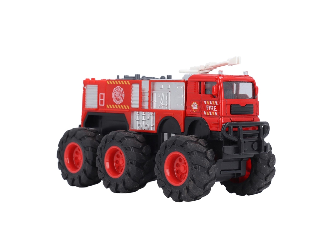 2026yncm-modelo De Camión De Bomberos A Escala 1:16 En Aleación Con 6 Ruedas Y Tanque De Agua Realista