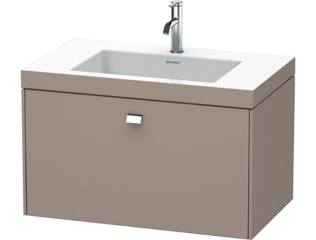 Lavabo para muebles DURAVIT Brioso c-bonded con base mural 80,0x48,0 cm 1 cajón sin rebosadero con banco para grifos 1 agujero para grifos