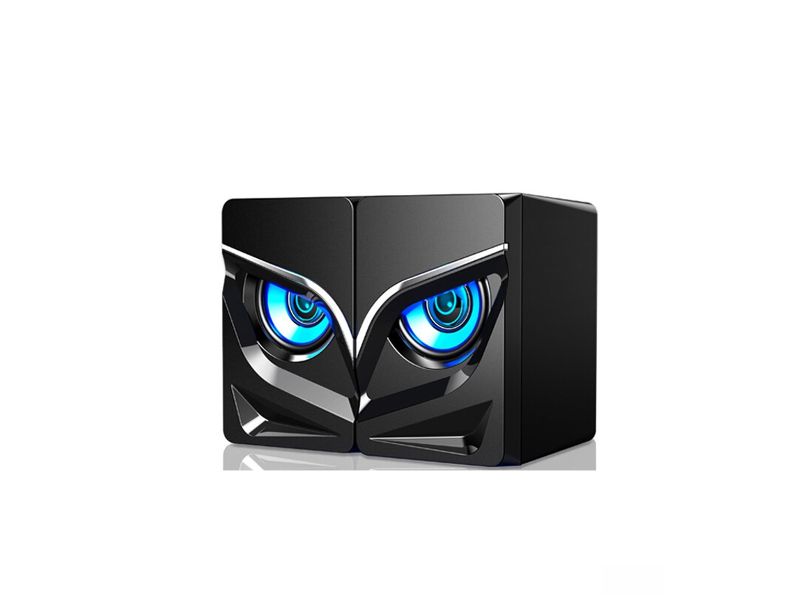 Altavoz de ordenador RGB, sonido estéreo, altavoz de mesa para PC gaming alimentado por USB, negro GERTIZ
