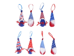 Baok - 8 piezas de muñecos de gnomos del Día de la Independencia, juguetes de peluche sin rostro Pentastar, decoración patriótica estadounidense