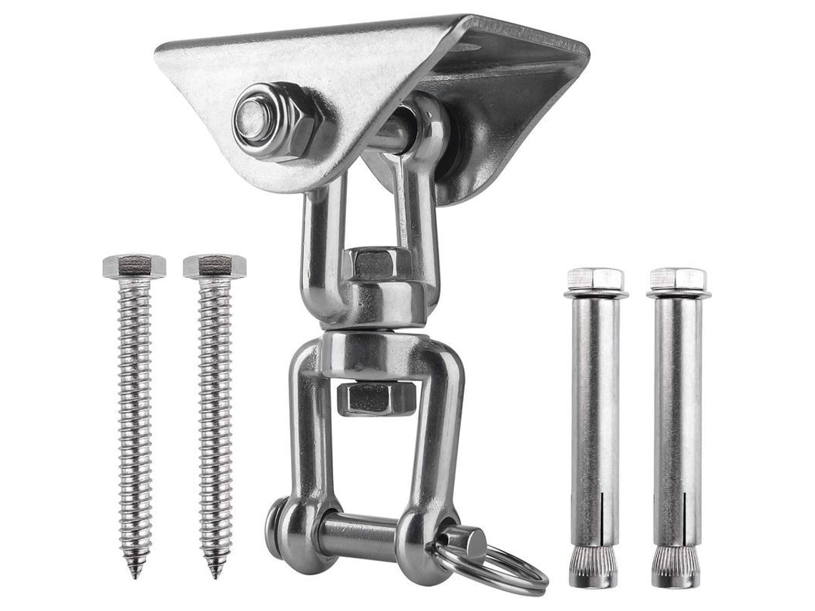 2026-gancho De Techo Innovador Acero Inoxidable 304 500kg Rotación 360° Para Colgar Silla, Lámpara, Hamaca, Yoga Con Tornillos