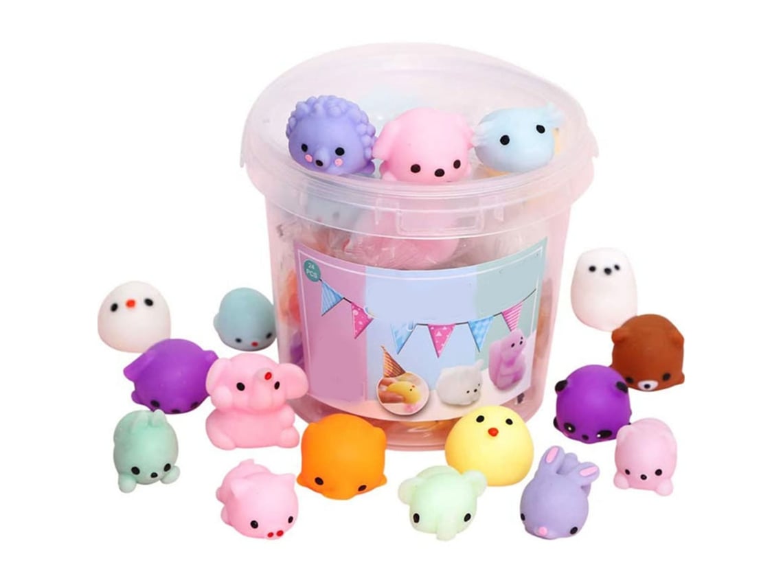 2026-24pcs Juguete Squishy Animal Suave Para Alivio De Estrés Juguete Sensorial Animal Cute Colorido