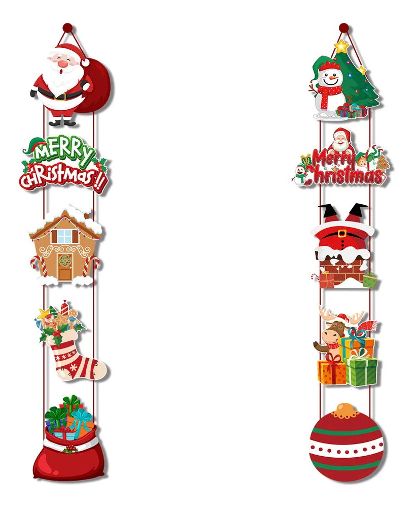 2 adornos navideños de Papá Noel para puertas (nuevos)