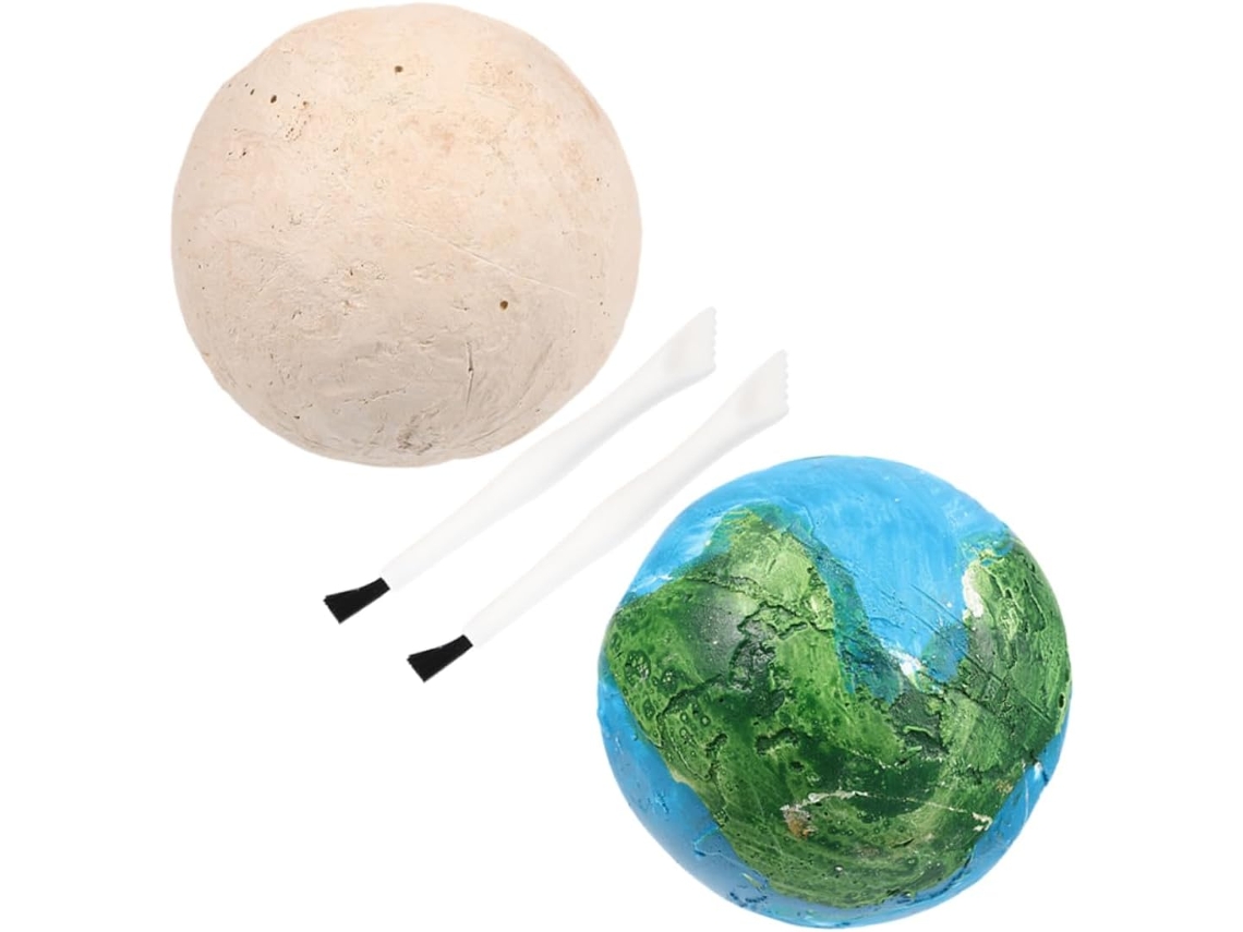 Kit De Juguete Educativo De Excavación De 2 Piezas Con Modelos De La Luna Y La Tierra