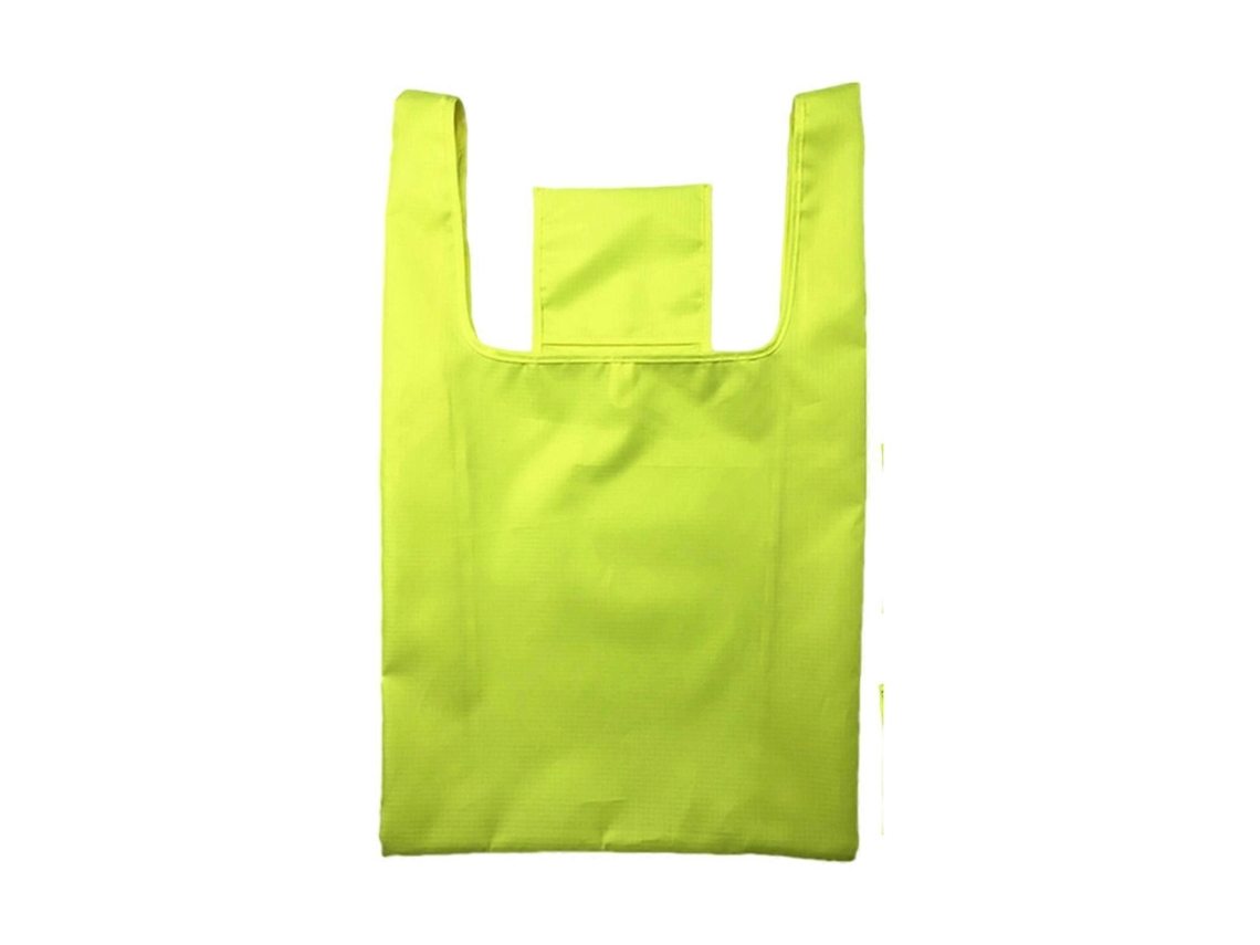 Bolsa de compras plegable de gran capacidad con asas reforzadas para artículos pesados, ideal para ir de compras y viajar. Color: Verde
