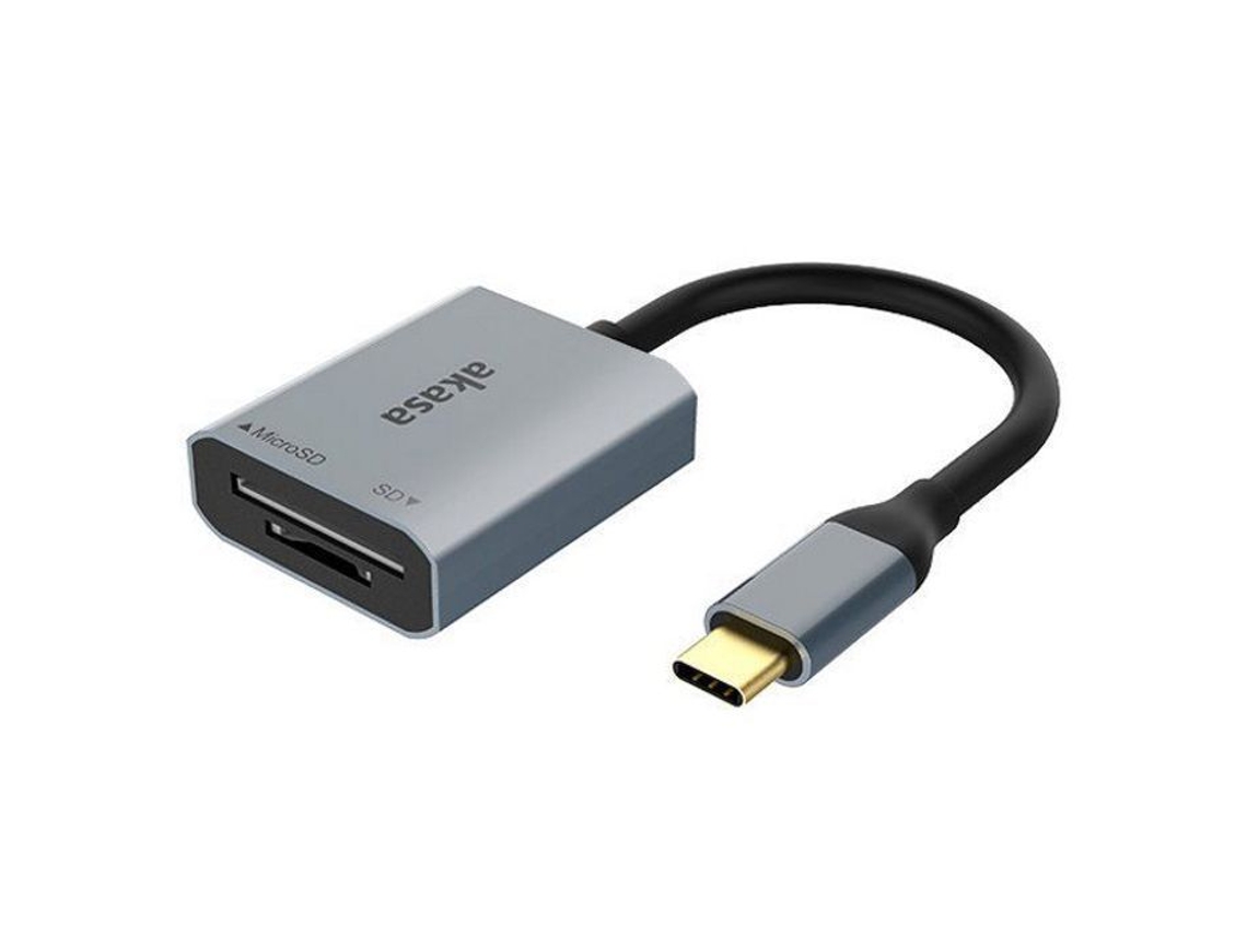 Lector De Tarjeta De Memoria Interno Akasa Ak Cr 10bk Usb 3.2 Gen1 Tipo C Doble Tarjeta Plata ()