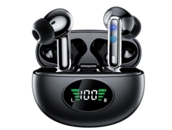 Auriculares inalámbricos Bluetooth A90pro con reducción de ruido inteligente y micrófono integrado, color negro
