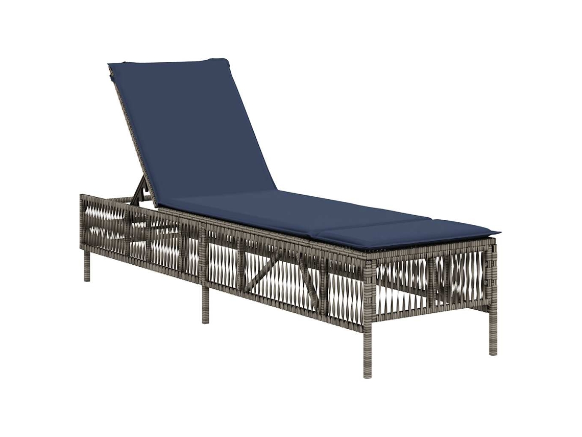 Maison Exclusive - Tumbona Con Cojín, Poliratán Gris